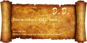 Derecskei Dénes névjegykártya